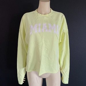 NWT Wild Fable Sweater "Miami" Neon Green Extra Small